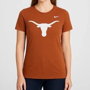 Nike Dri-FIT Texas UT Longhorns Burnt Orange Womens Tee Shirt Size Medium 🧡🤘🏈